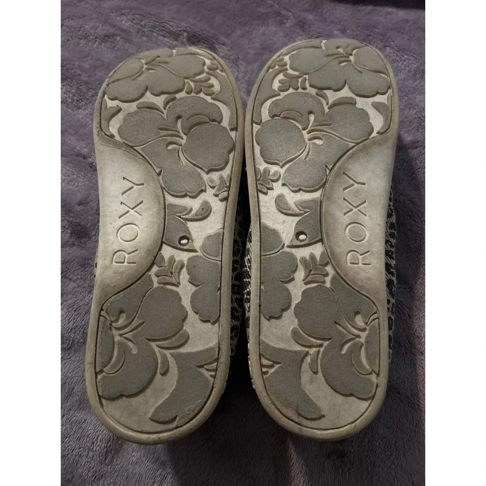 Roxy Leopard Print Canvas Sneakers Lace‎ Up Casual Shoes Comfortable